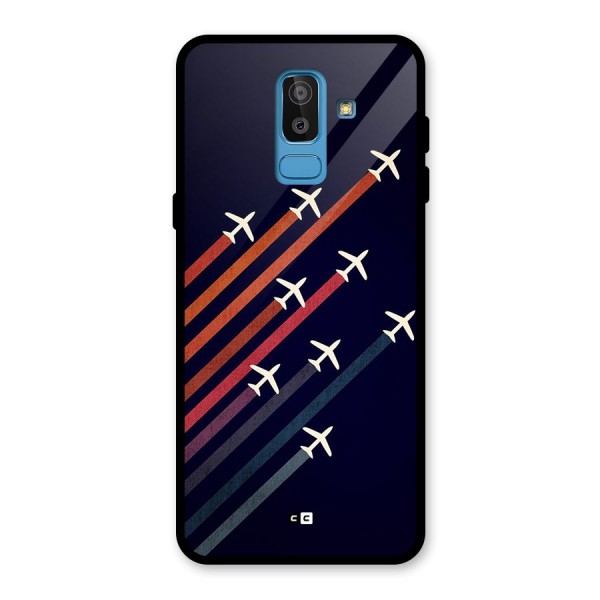 Flying Planes Glass Back Case for Galaxy J8