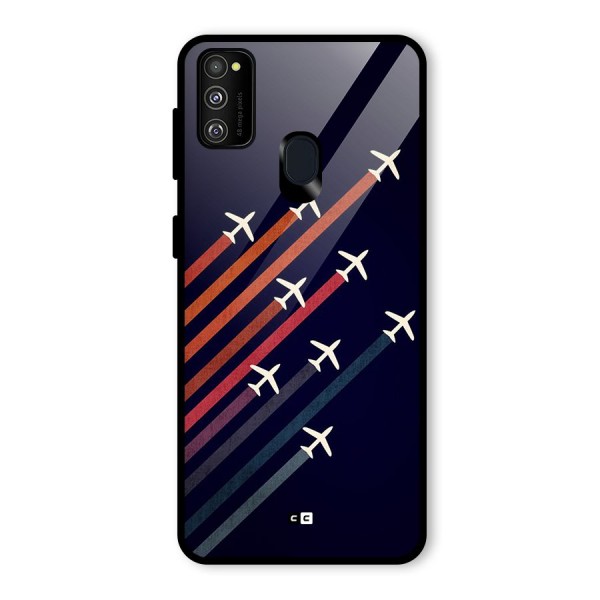 Flying Planes Glass Back Case for Galaxy M21