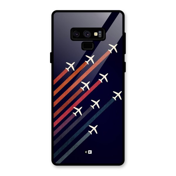 Flying Planes Glass Back Case for Galaxy Note 9