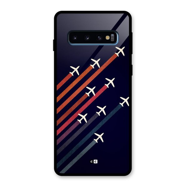 Flying Planes Glass Back Case for Galaxy S10