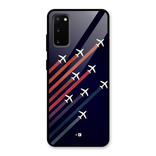 Flying Planes Glass Back Case for Galaxy S20