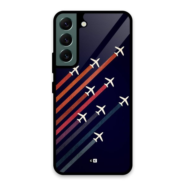 Flying Planes Glass Back Case for Galaxy S22 5G