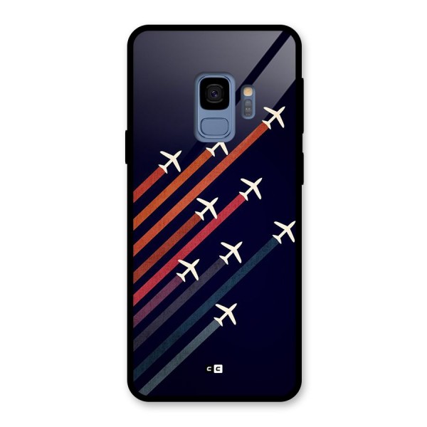 Flying Planes Glass Back Case for Galaxy S9