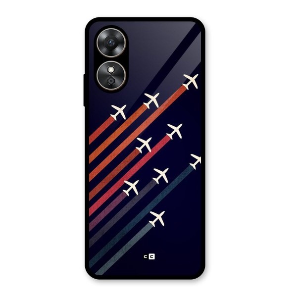 Flying Planes Glass Back Case for Oppo A17