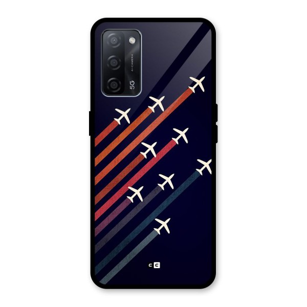 Flying Planes Glass Back Case for Oppo A53s 5G