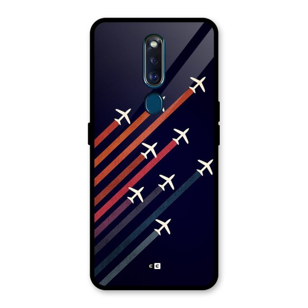 Flying Planes Glass Back Case for Oppo F11 Pro