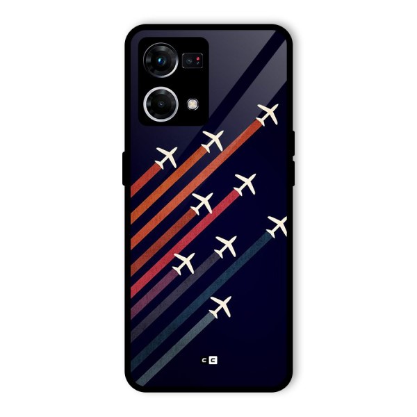 Flying Planes Glass Back Case for Oppo F21s Pro 4G