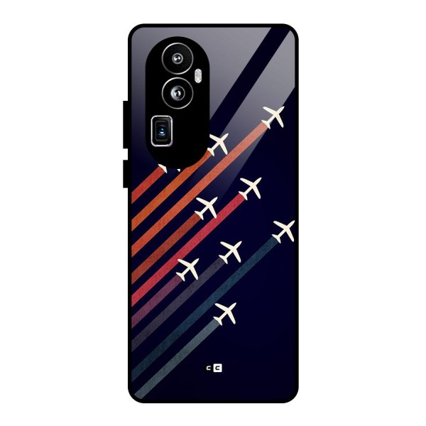 Flying Planes Glass Back Case for Oppo Reno10 Pro Plus