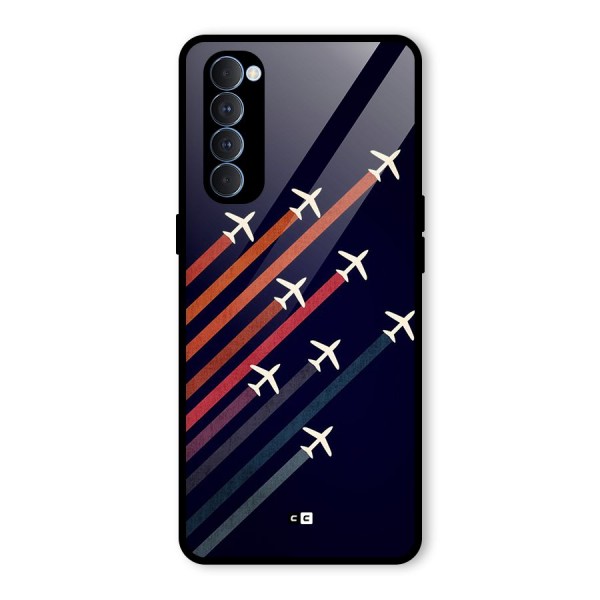 Flying Planes Glass Back Case for Oppo Reno4 Pro