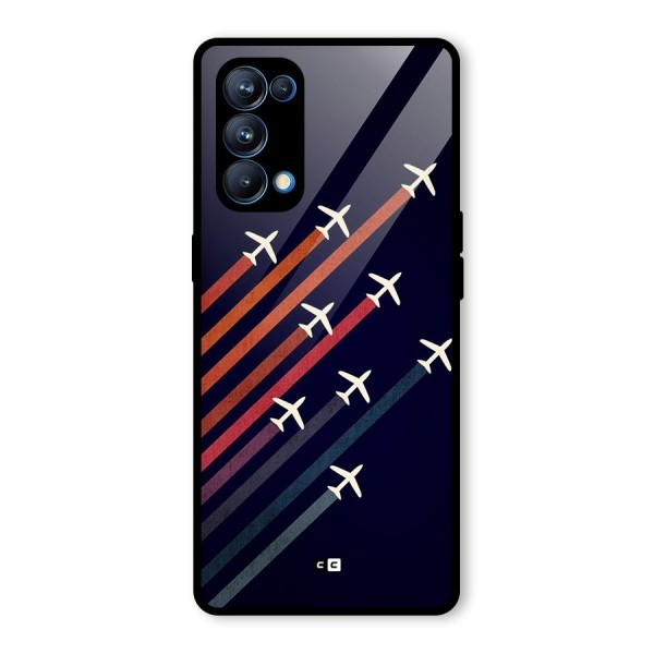 Flying Planes Glass Back Case for Oppo Reno5 Pro 5G