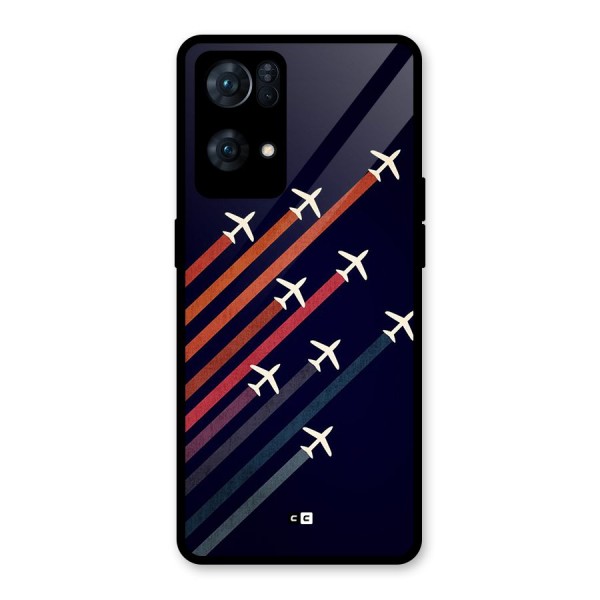 Flying Planes Glass Back Case for Oppo Reno7 Pro 5G