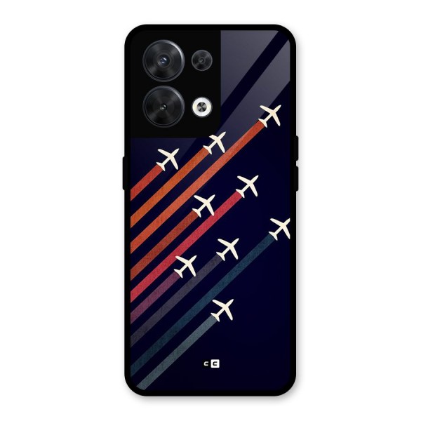 Flying Planes Glass Back Case for Oppo Reno8 5G