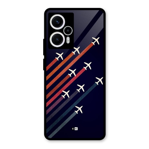 Flying Planes Glass Back Case for Poco F5