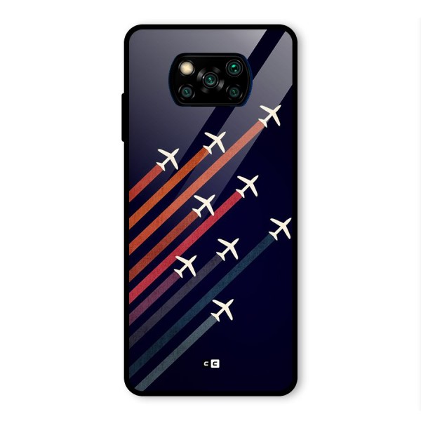 Flying Planes Glass Back Case for Poco X3 Pro