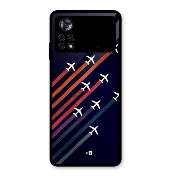 Flying Planes Glass Back Case for Poco X4 Pro 5G