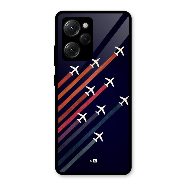 Flying Planes Glass Back Case for Poco X5 Pro