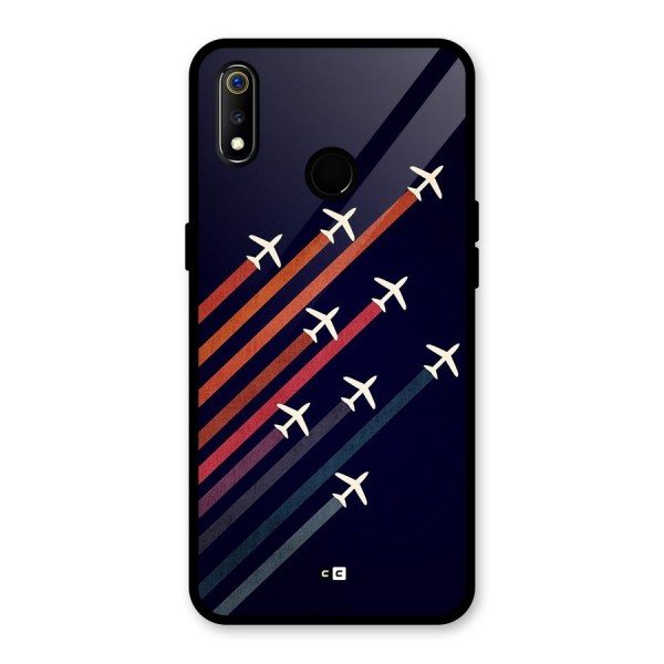 Flying Planes Glass Back Case for Realme 3