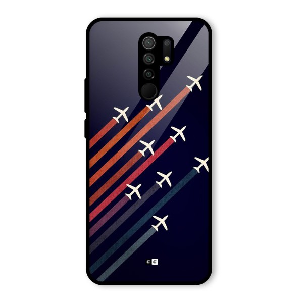 Flying Planes Glass Back Case for Redmi 9 Prime