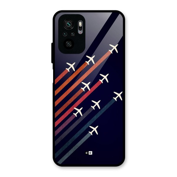 Flying Planes Glass Back Case for Redmi Note 10