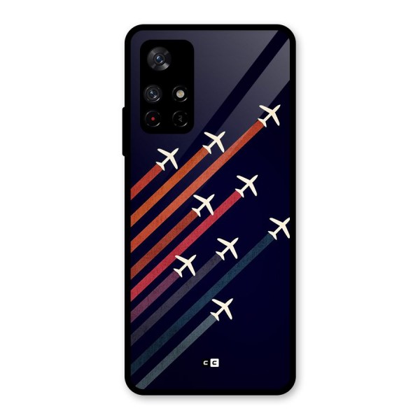 Flying Planes Glass Back Case for Redmi Note 11T 5G