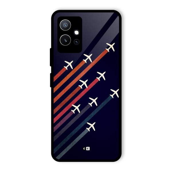 Flying Planes Glass Back Case for Vivo T1 5G