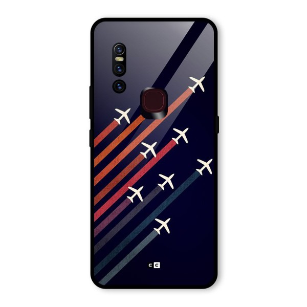 Flying Planes Glass Back Case for Vivo V15