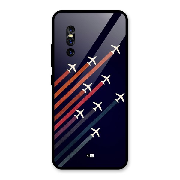 Flying Planes Glass Back Case for Vivo V15 Pro