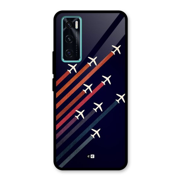 Flying Planes Glass Back Case for Vivo V20 SE