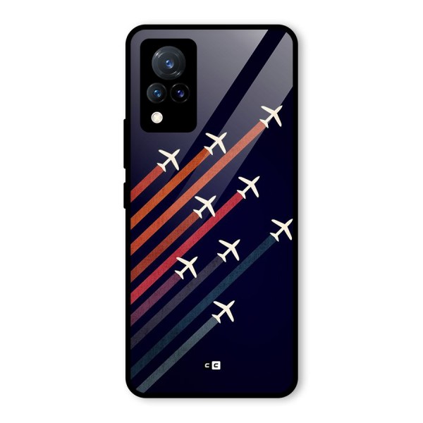 Flying Planes Glass Back Case for Vivo V21 5G