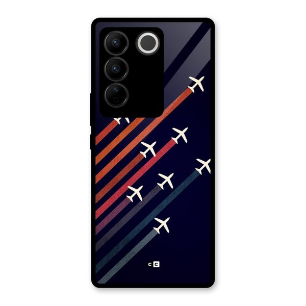 Flying Planes Glass Back Case for Vivo V27