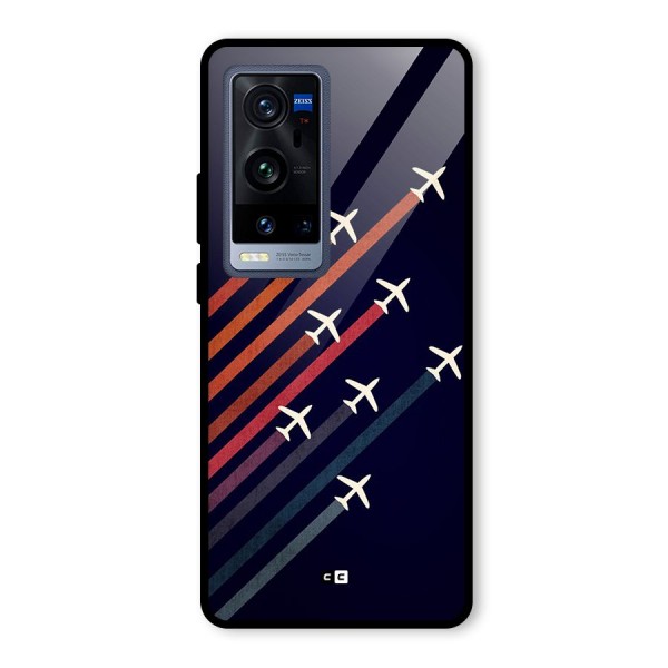 Flying Planes Glass Back Case for Vivo X60 Pro Plus