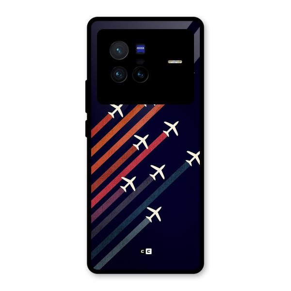 Flying Planes Glass Back Case for Vivo X80