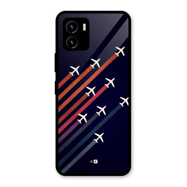 Flying Planes Glass Back Case for Vivo Y15s