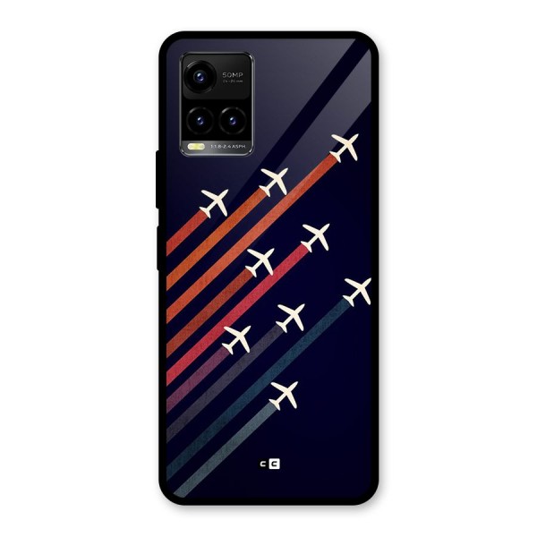 Flying Planes Glass Back Case for Vivo Y21G