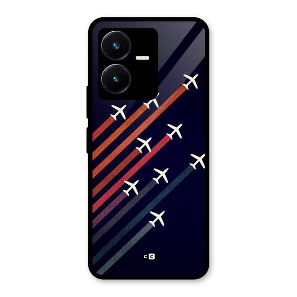 Flying Planes Glass Back Case for Vivo Y22