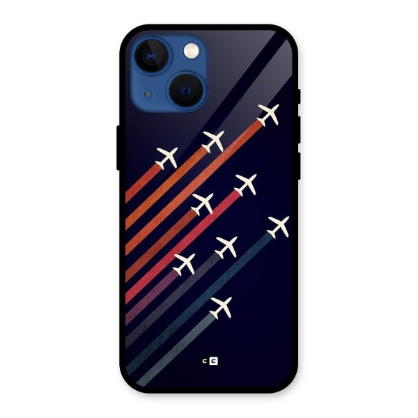 Flying Planes Glass Back Case for iPhone 13 Mini