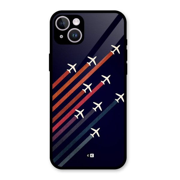 Flying Planes Glass Back Case for iPhone 14 Plus