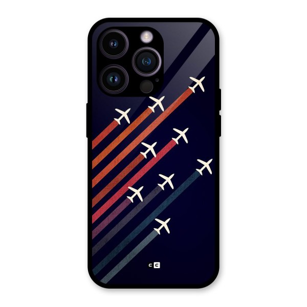 Flying Planes Glass Back Case for iPhone 14 Pro