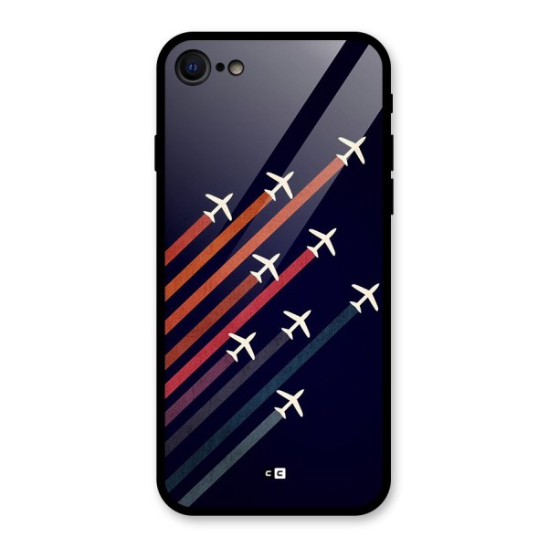 Flying Planes Glass Back Case for iPhone 8