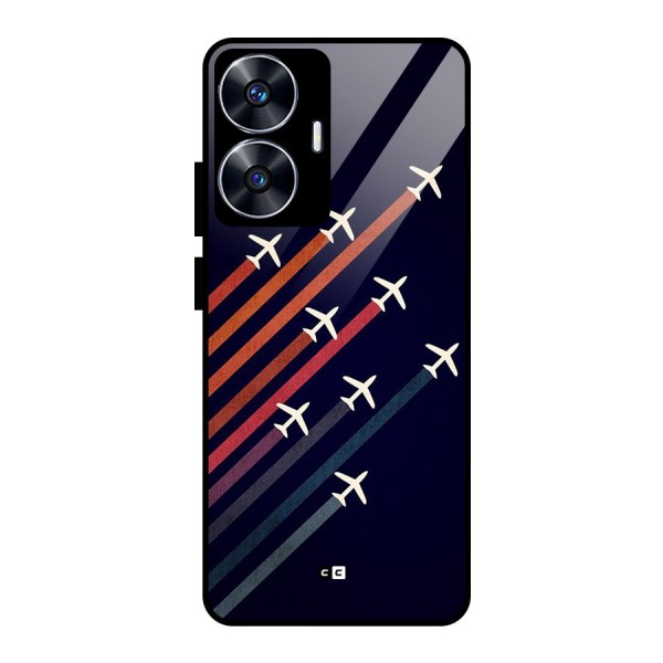 Flying Planes Glass Back Case for realme C55