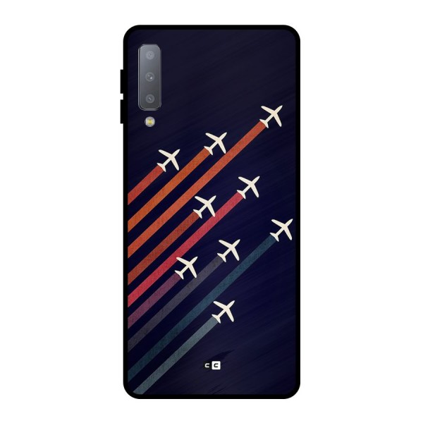 Flying Planes Metal Back Case for Galaxy A7 (2018)