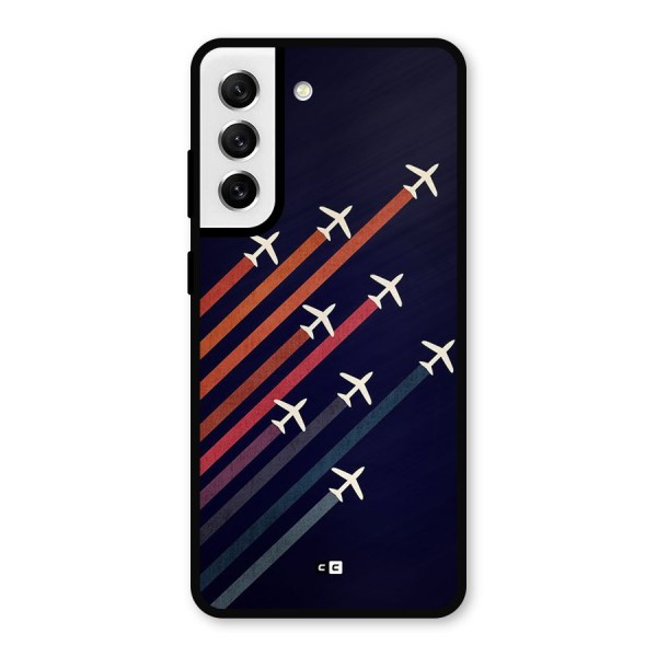 Flying Planes Metal Back Case for Galaxy S21 FE 5G