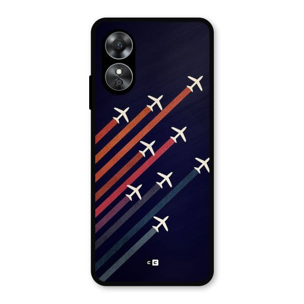 Flying Planes Metal Back Case for Oppo A17