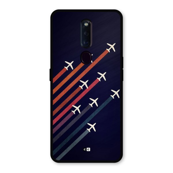 Flying Planes Metal Back Case for Oppo F11 Pro