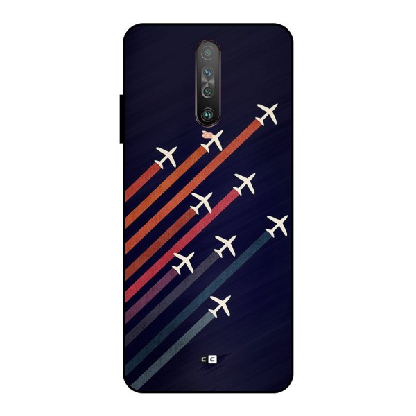 Flying Planes Metal Back Case for Poco X2