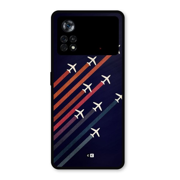 Flying Planes Metal Back Case for Poco X4 Pro 5G