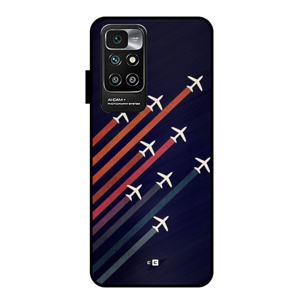 Flying Planes Metal Back Case for Redmi 10 Prime