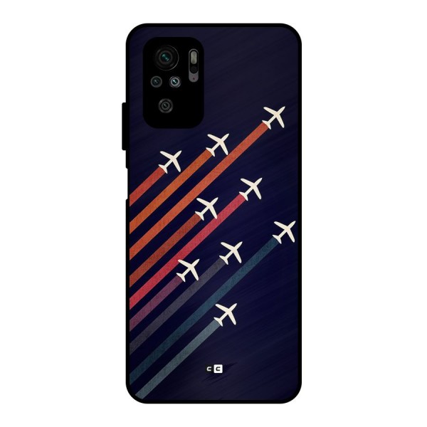 Flying Planes Metal Back Case for Redmi Note 10S