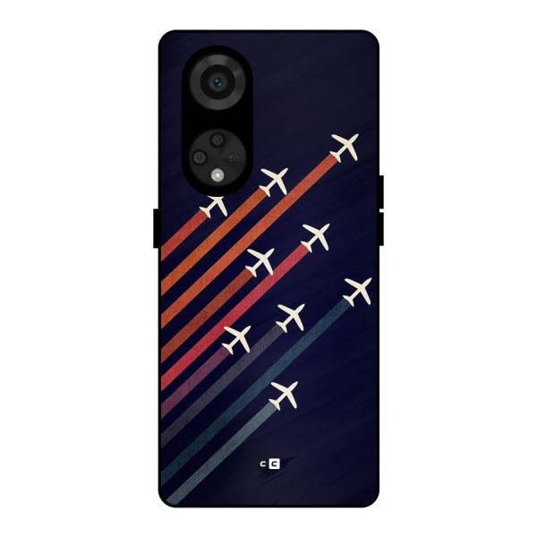 Flying Planes Metal Back Case for Reno8 T 5G