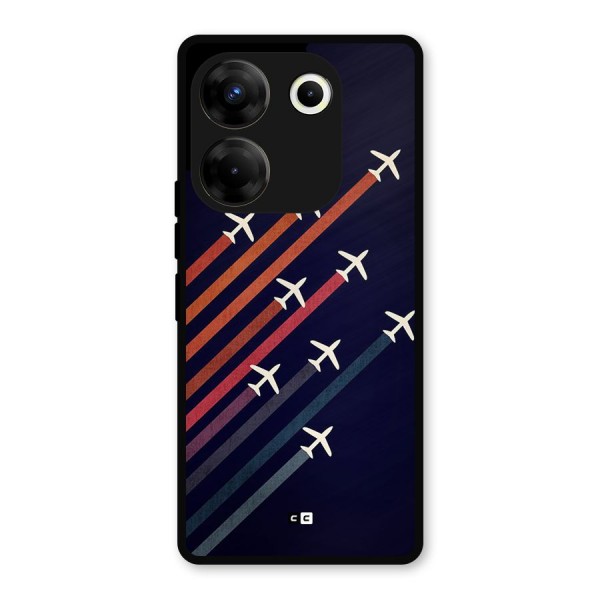 Flying Planes Metal Back Case for Tecno Camon 20 Pro